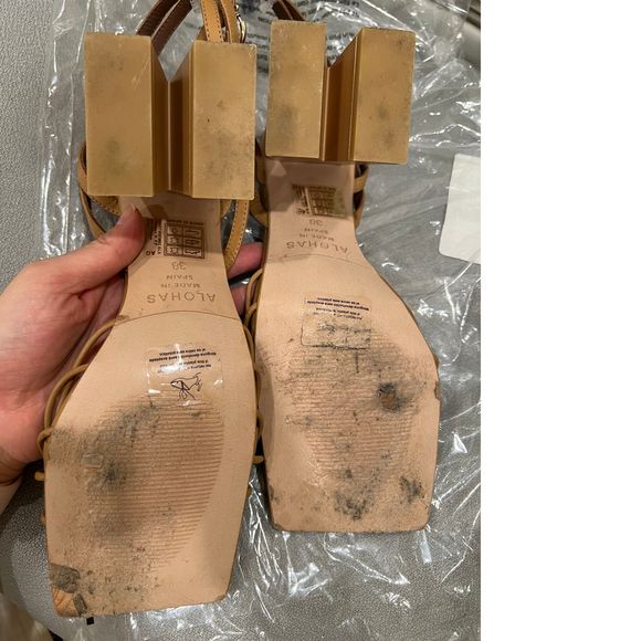 NEW Size 38 ALOHAS Cactus Heel in Camel REVOLVE MSRP $180 - Picture 7 of 8